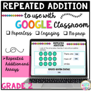 Repeated Addition and Arrays Grade 2 Google Slides