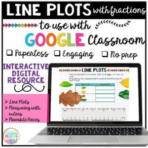 Line Plots with fractions for GOOGLE Classroom