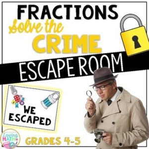 Fractions Escape Room 4th Grade