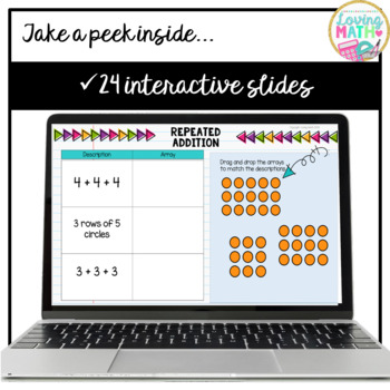 Repeated Addition and Arrays Grade 2 Google Slides