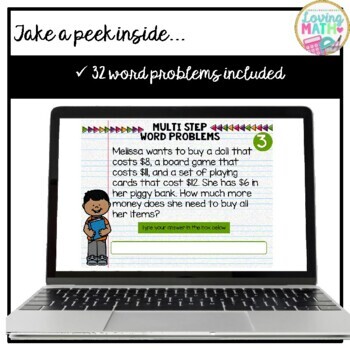 Multiple Step Word Problems for Google Classroom