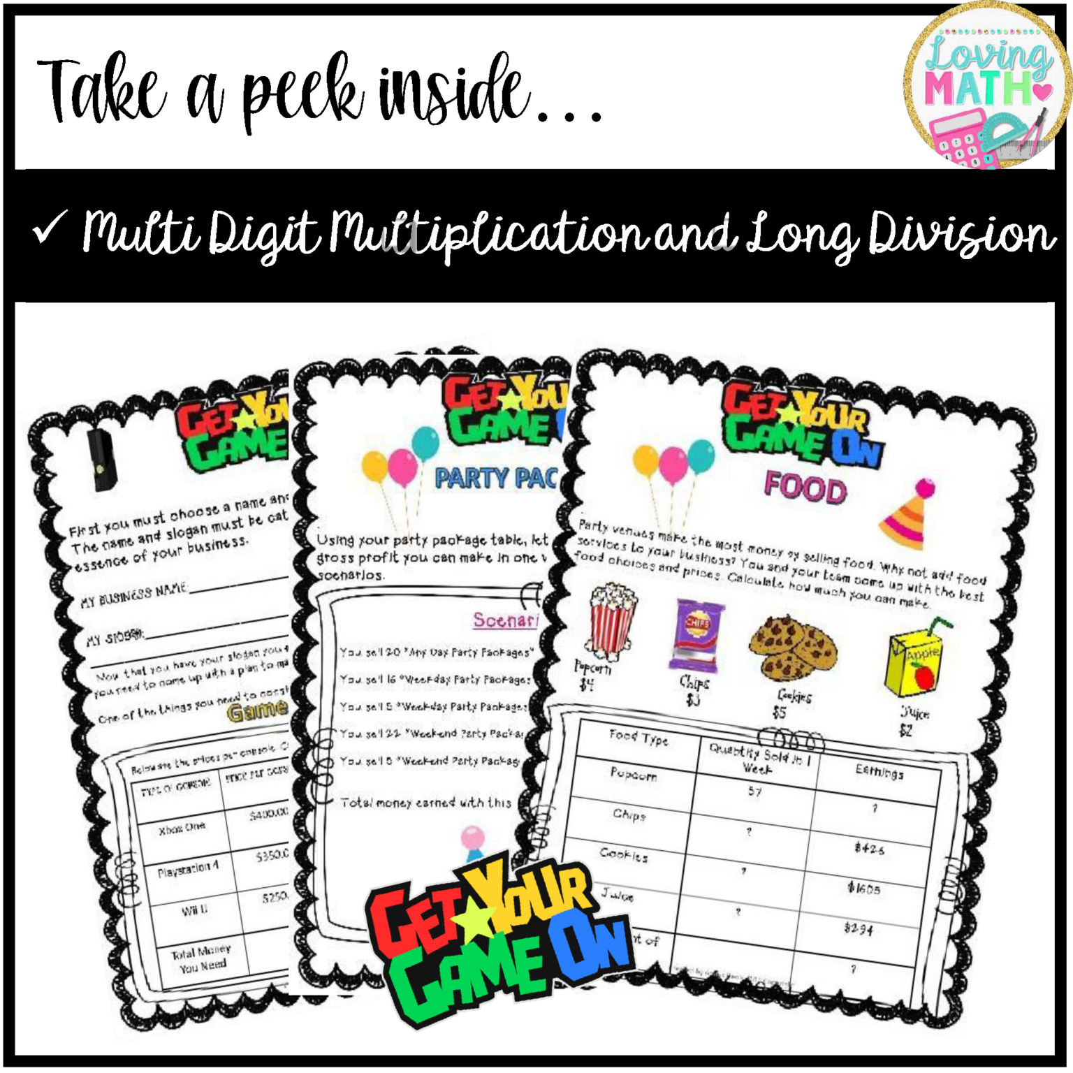 Multiplication and Division Project Based Learning - Loving Math