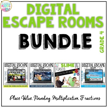 Digital Math Escape Room BUNDLE 4th Grade