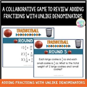 Adding Fractions with Unlike Denominators - TRASHKETBALL