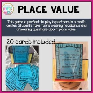 Place Value to the Millions - Headbands Place Value Game