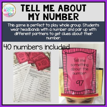 Number Sense "Tell Me About My Number" - Headbands Game