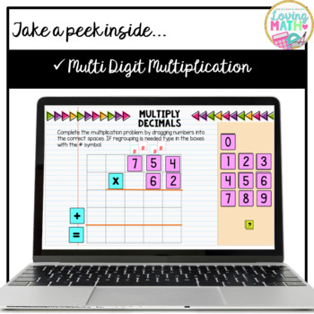 5th Grade Multi Digit Multiplication Digital Math Centers