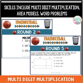 Multi Digit Multiplication Game - TRASHKETBALL
