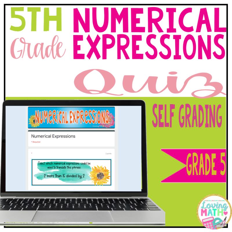 5th grade writing numerical expressions