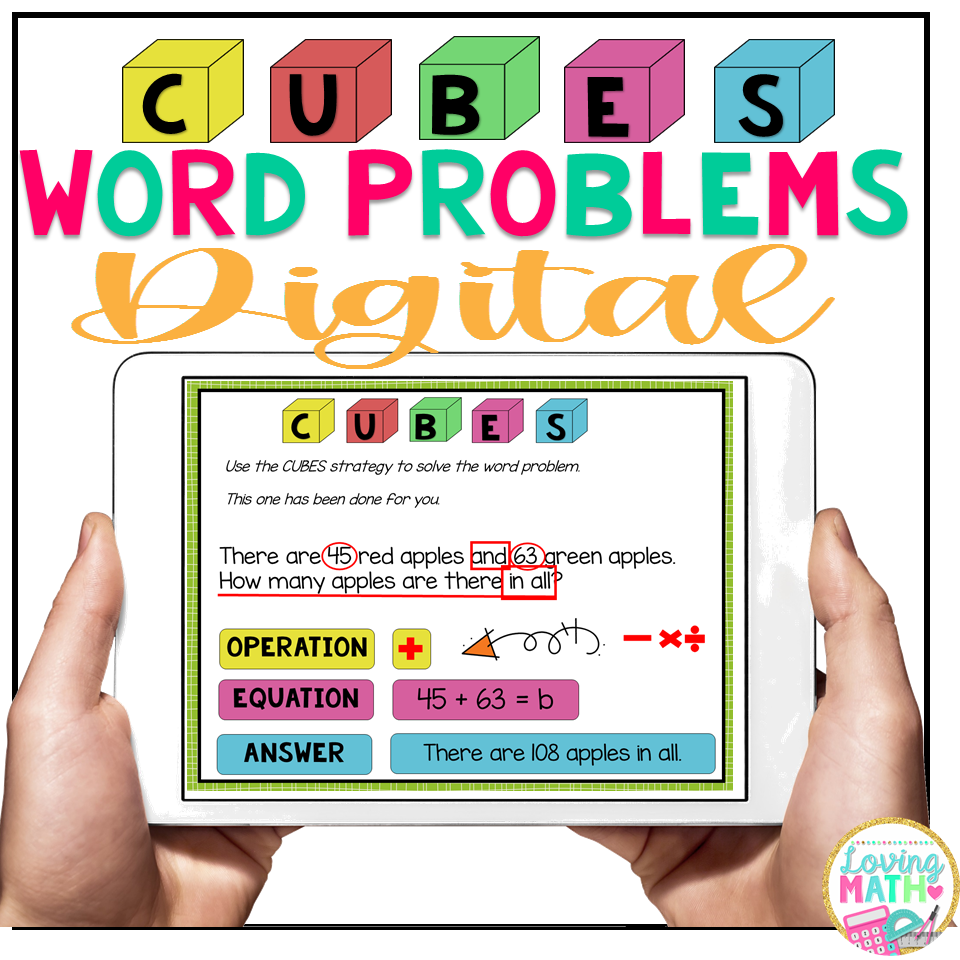 CUBES Math Strategy Word Problems DIGITAL Loving Math CUBES Math Strategy Word Problems DIGITAL Loving Math
