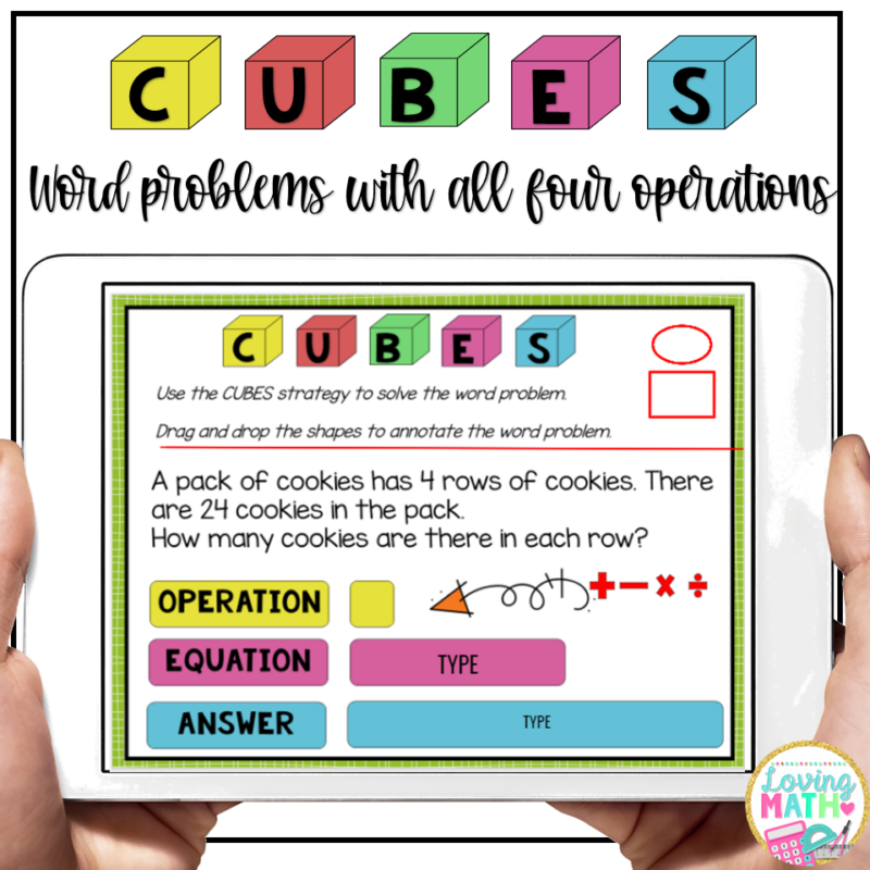 CUBES Math Strategy Word Problems