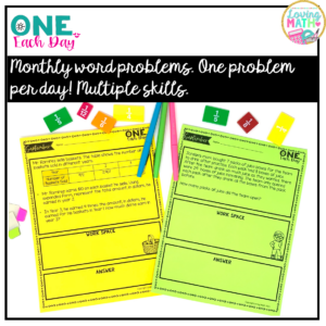 once each day word problems grade 4