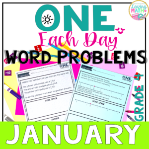 Monthly Word Problems for 4th Grade - January