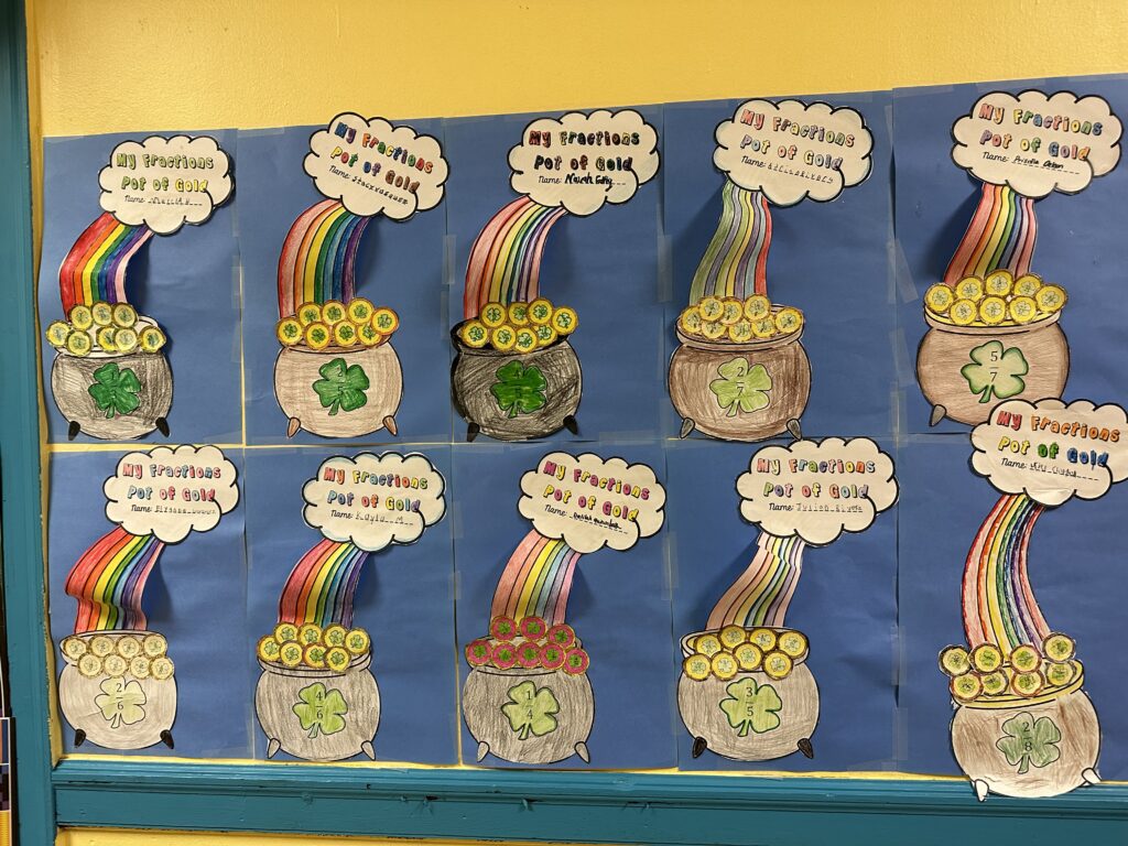 st. Patrick's equivalent fractions craft
