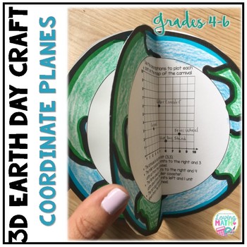 3D Earth Day Math Craft - Coordinate Planes