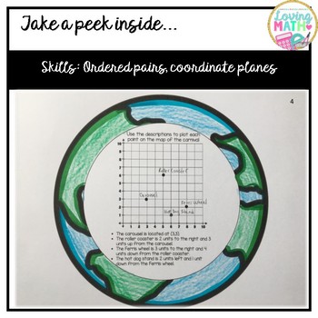 3D Earth Day Math Craft - Coordinate Planes